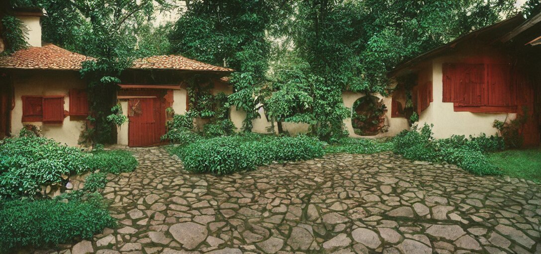 house in carpathian vernacular style. outdoor landscaping designed by roberto burle marx. fujinon premista 1 9 - 4 5 mm t 2. 9. portra 8 0 0. 