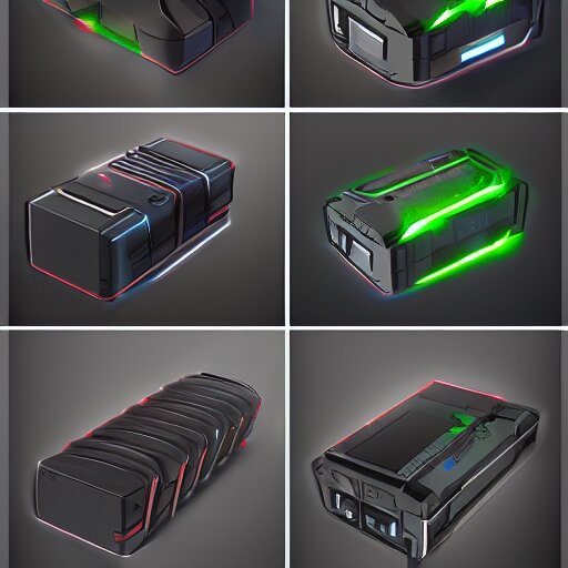 modular game item, futuristic battery pack, very realistic , artstation, concept art ,