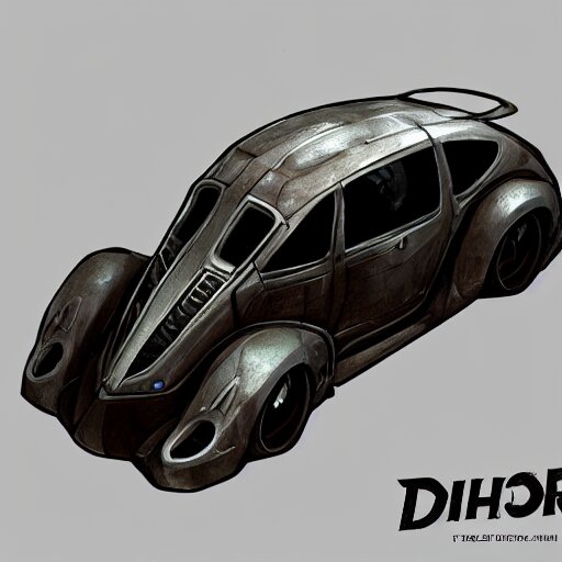 concept art of a car in the style of dishonored game 