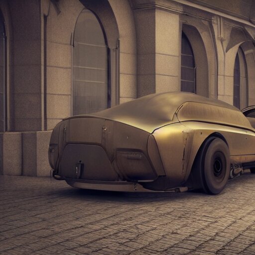 a realistic photo of a dieselpunk tesla, ultra realistic details, 8k, trending on artstation