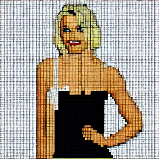 margot robbie pixel art 