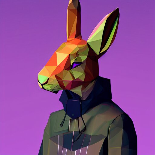 aesthetic rabbit fursona portrait, commission of a anthropomorphic male horse, fursona horse wearing stylish holographic clothes, winter armosphere, pastel simple art, low poly 