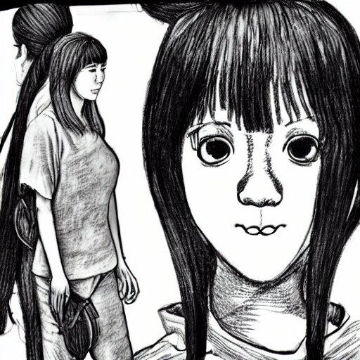 “ a detailed portrait of jaiden animations drawn by junji ito ” 