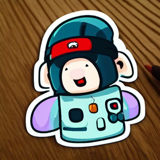 cute sticker of baba videogame 