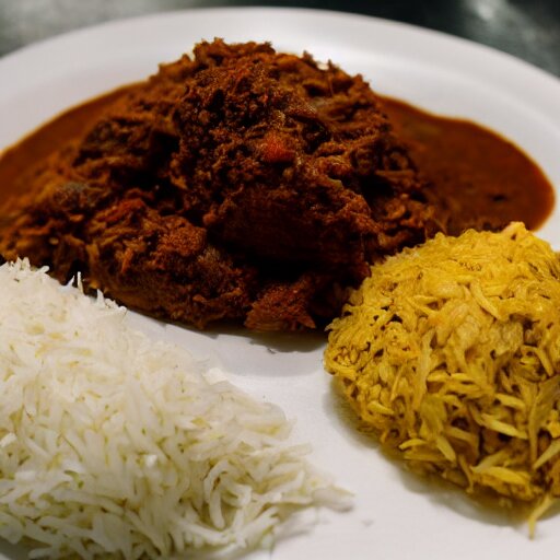 a professional photo of nasi rendang