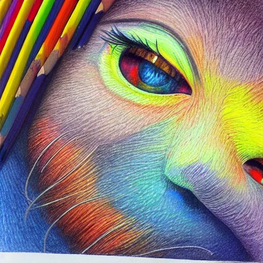  Colored pencil art on paper, highly detailed, artstation, Caran d'Ache Luminance