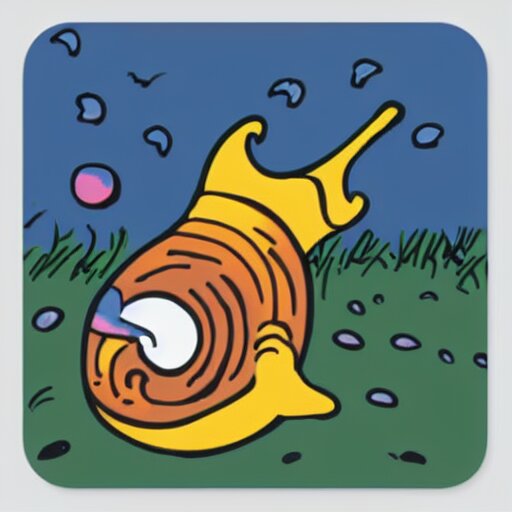 sticker snail cartoon whimsical 