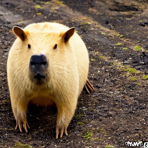 low polygon capybara