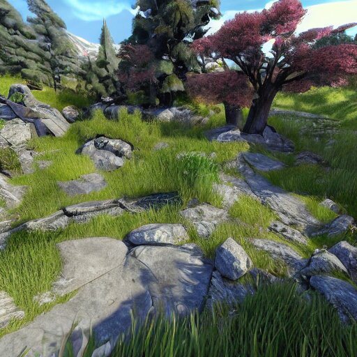 a beautiful landscape, nvidia raytracing demo