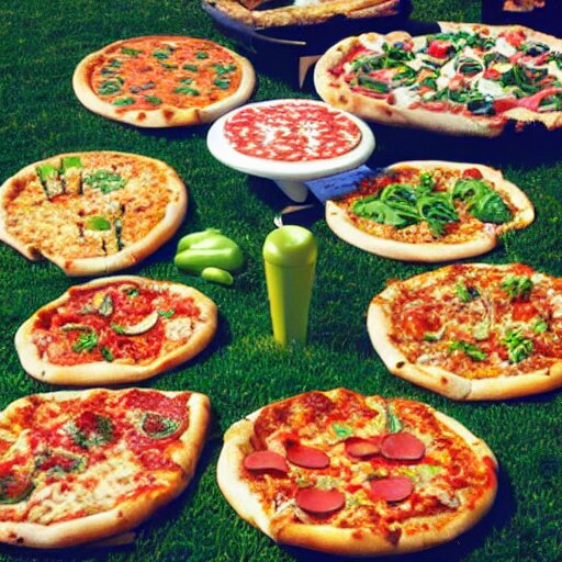 a garden of pizza 