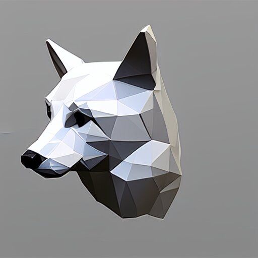 Low poly wolf