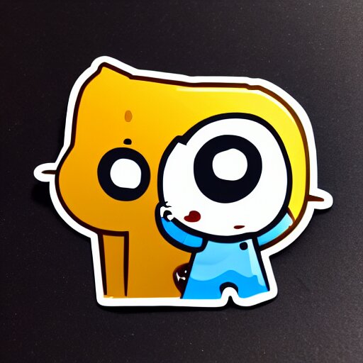 cute sticker of baba videogame 