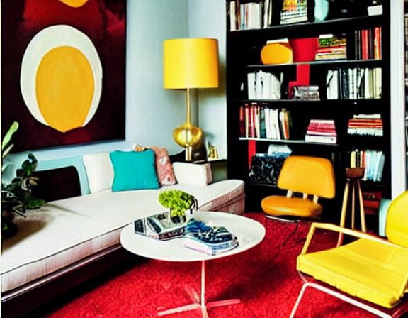 apartment designed by nate berkus, retro 7 0 s colors 