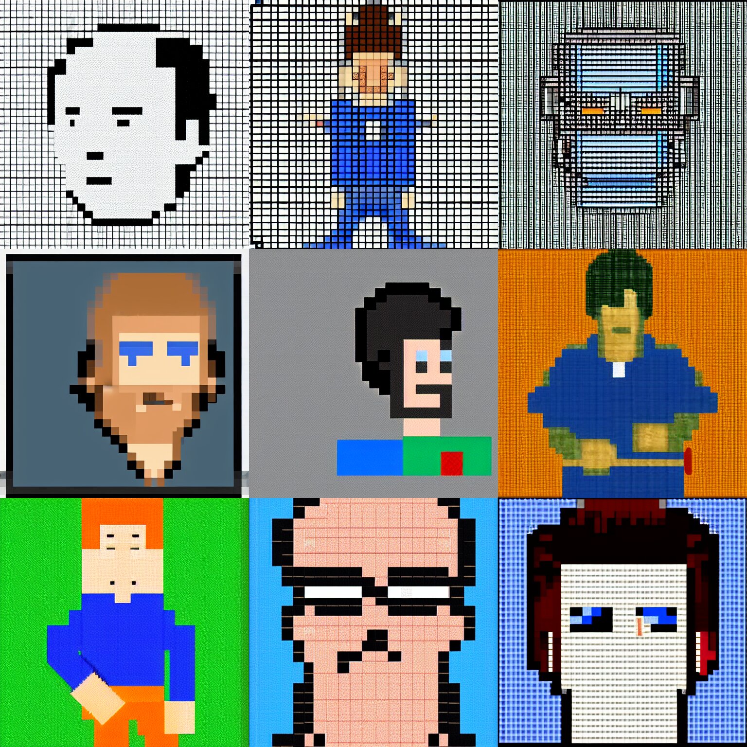 minimalist pixelart of rick aston from rick roll video, # pixelart 