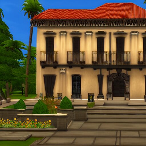 a spanish colonial mansion, sims 3 screenshot 