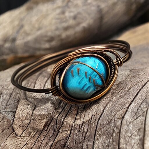 poseidon cultists bangle, bronze wire, intricate poseidon style, ancient mediterranean jewelry, fine craftsmanship