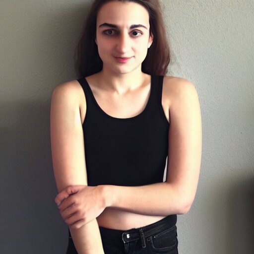 full body photo of 2 0 years old skinny gabriella papadakis, neck wrinkles, wearing black underwwears in the house 