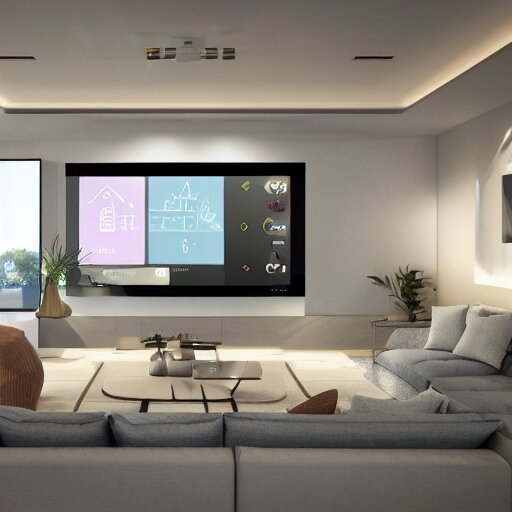 inside of a smart home realistic detailed photo 4 k 