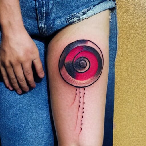 a tattoo inspired by the musical artist aurora, abstract, pritty. 