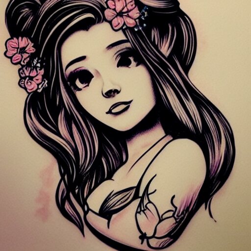 tattoo design, stencil, tattoo stencil, traditional, beautiful p 