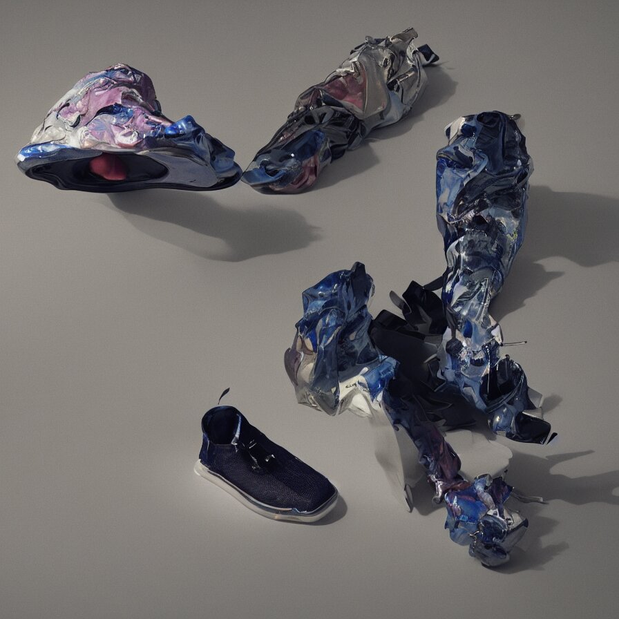 futuristic balenciaga sneakers by ( ( ( lucian freud ) ) ) and gregory crewdson and francis bacon, highly detailed, hyper realistic, oktane render, biomorphic, 8 k, highly detailed, hyper realistic, photorealistic, 