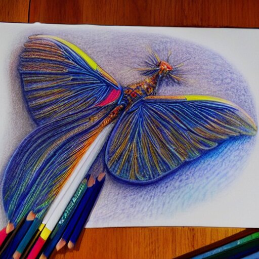  Colored pencil art, Merlin's staff, highly detailed, artstation, MasterPiece, Award-Winning, Caran d'Ache Luminance