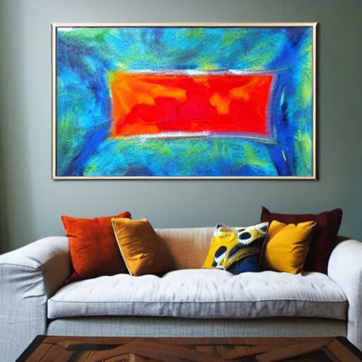 award-winning large colorful abstract art painting