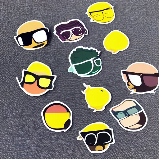 WhatsApp sticker pack of lemons wearing sunglasses