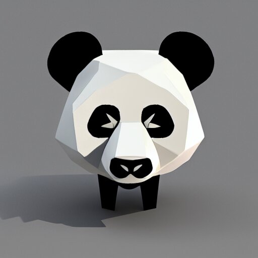 low polygon panda 3d