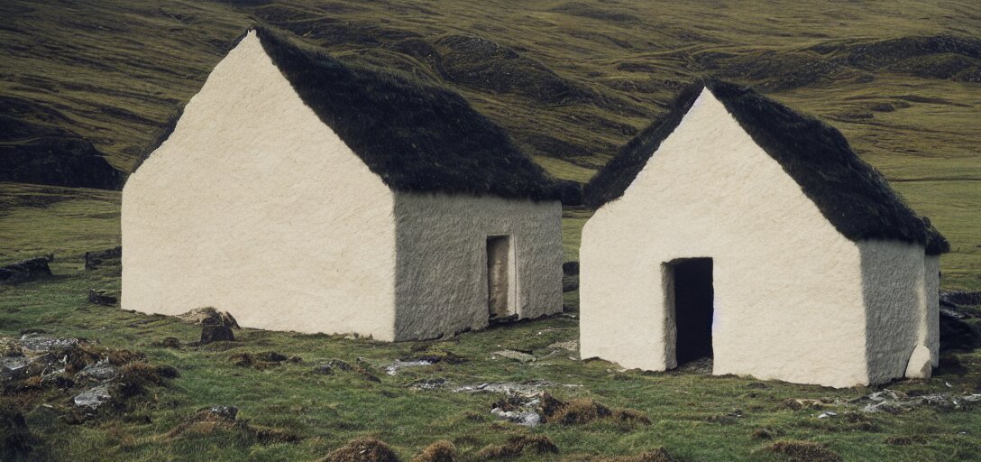 scottish blackhouse constructed of ivory - white pentelic marble. fujinon premista 1 9 - 4 5 mm t 2. 9. portra 8 0 0. 