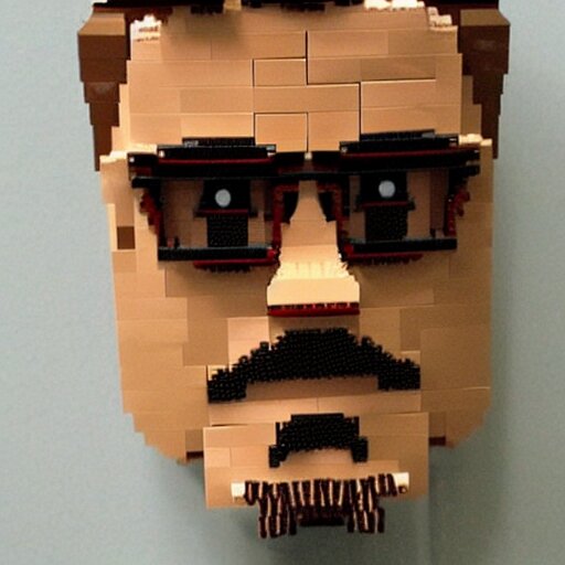 robert downey jr made out of lego, 