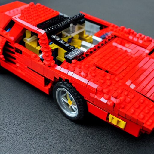 red ferrari testarossa lego set 