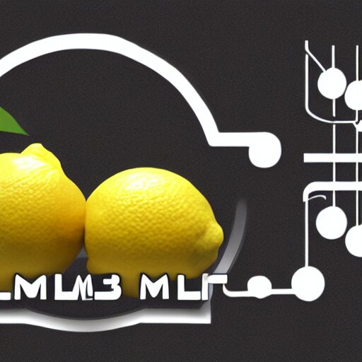 a graphical lemon logo for a midi controller with built in daw called the lmn - 3 