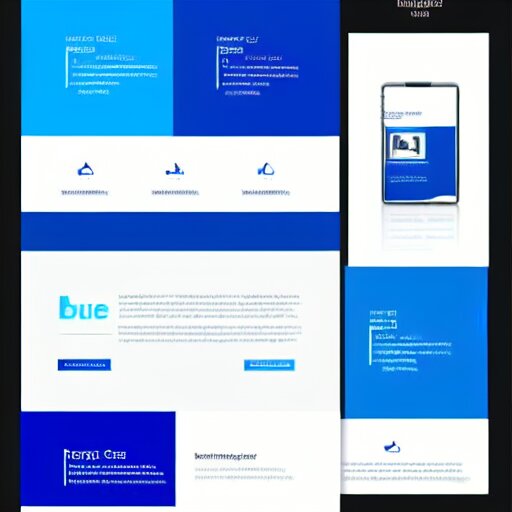 minimalistic clean website brand design portal, blue background with white text, large tab layout on the left, pleasing colors and readable fonts, featuring a corporate brand logo image