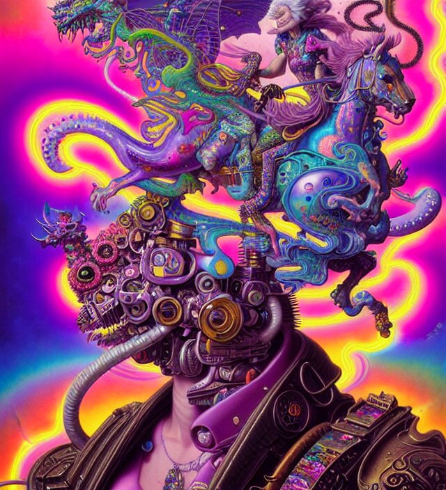 lisa frank pattern fantasy character portrait, ultra realistic, wide angle, intricate details, blade runner artifacts, highly detailed by peter mohrbacher, wayne barlowe, boris vallejo, hajime sorayama aaron horkey, gaston bussiere, craig mullins 