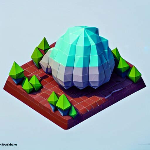 isometric 3 d canon, low poly, soft render, handpaint texture, blender, 3 dcoat 