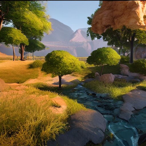 a beautiful landscape, nvidia raytracing demo