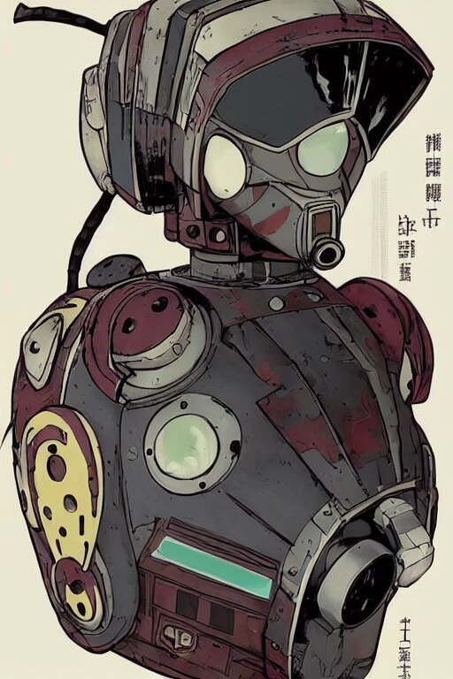 
robot ninja mask helmet bot borderland that looks like it is from Borderlands and by Feng Zhu and Loish and Laurie Greasley, Victo Ngai, Andreas Rocha, John Harris 
