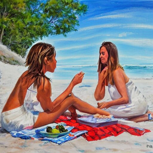 a picnic on the beach by eric zener 