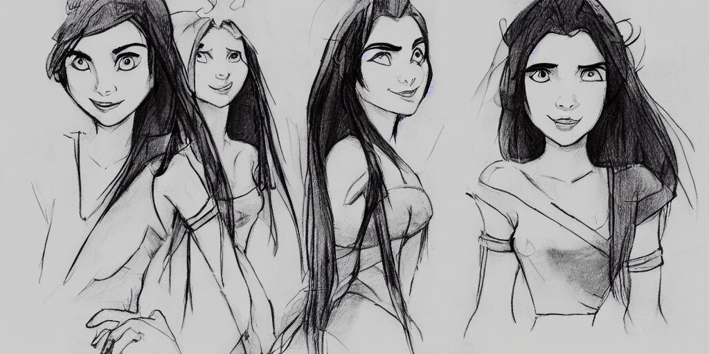 character art, sketch by glen keane, black and white illustration by glen keane, concept art, artstation, disney 1 9 9 0 