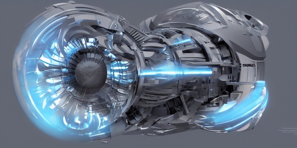 siemens futuristic gas turbine, masterpiece, blizzard pixar maya engine global illumination lighting artstation 