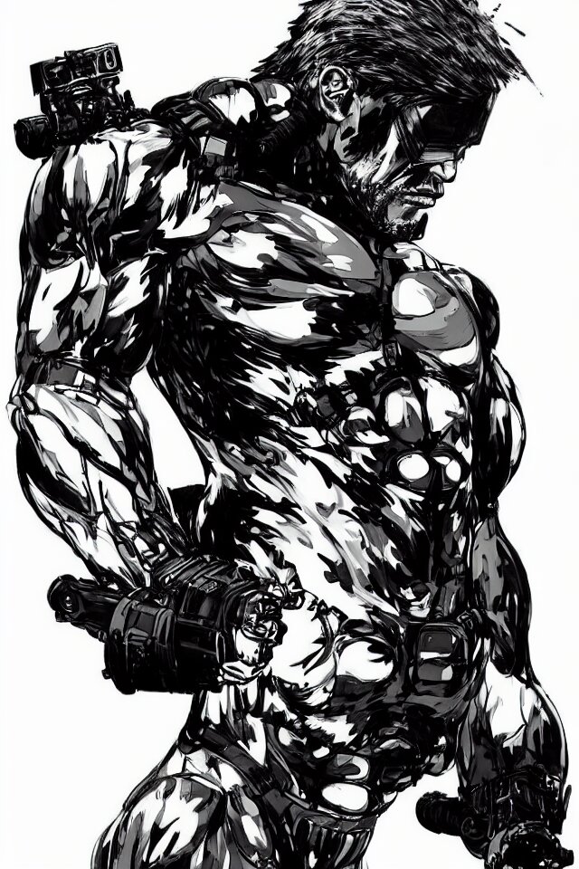 Lexica - A full - body portrait of cyborg ninja joe rogan, in yoji ...