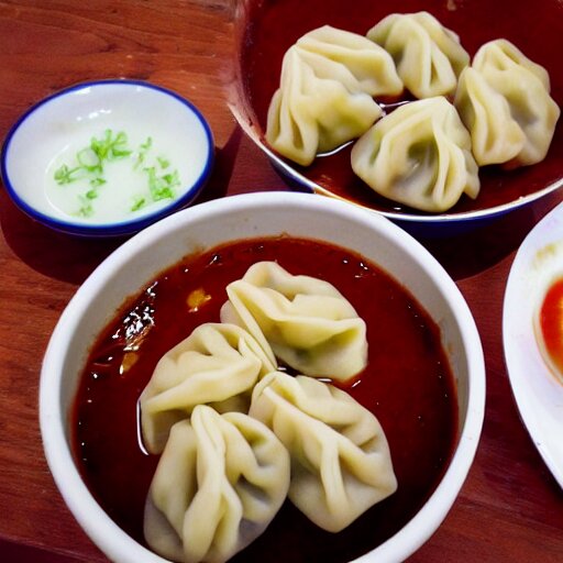 delicious dumplings with chili sauce made by hayao miyazaki!! 