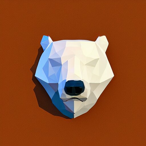 low poly bear 