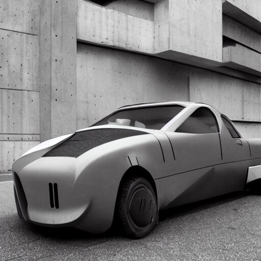 brutalist - inspired car 