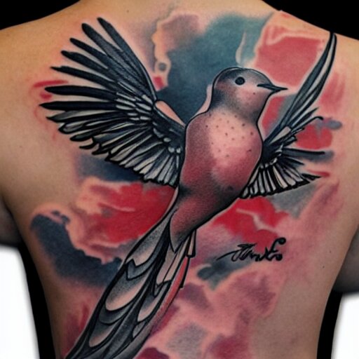 tatoo ink cyber, a swallow with a black beard wearing an athletic bilbao shirt, high detailed 