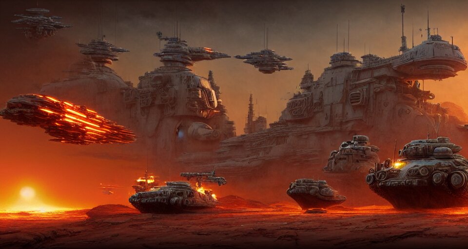 warm colored, highly detailed cinematic scifi render of 3 d sculpt of spiked gears of war bucketwheel jabbas palace cybertron fury road m 1 tank, military chris foss, john harris, hoover dam'aircraft carrier tower'beeple, warhammer 4 0 k, halo, star citizen, halo, mass effect, high tech industrial, artstation unreal, 4 k, 8 k, hd 