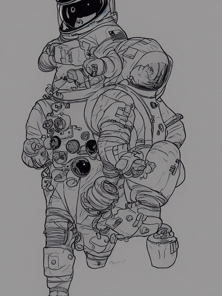 astronaut glowing in the dark by disney concept artists, blunt borders, rule of thirds 