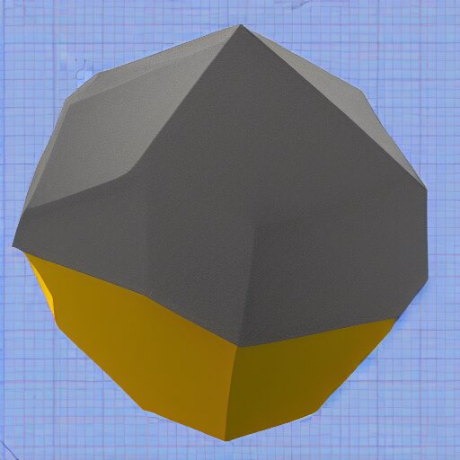 a render of a low polygon lemon, 