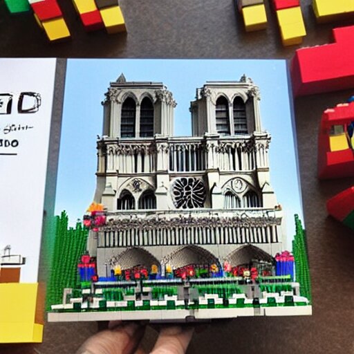 notre dame de paris in lego blocks